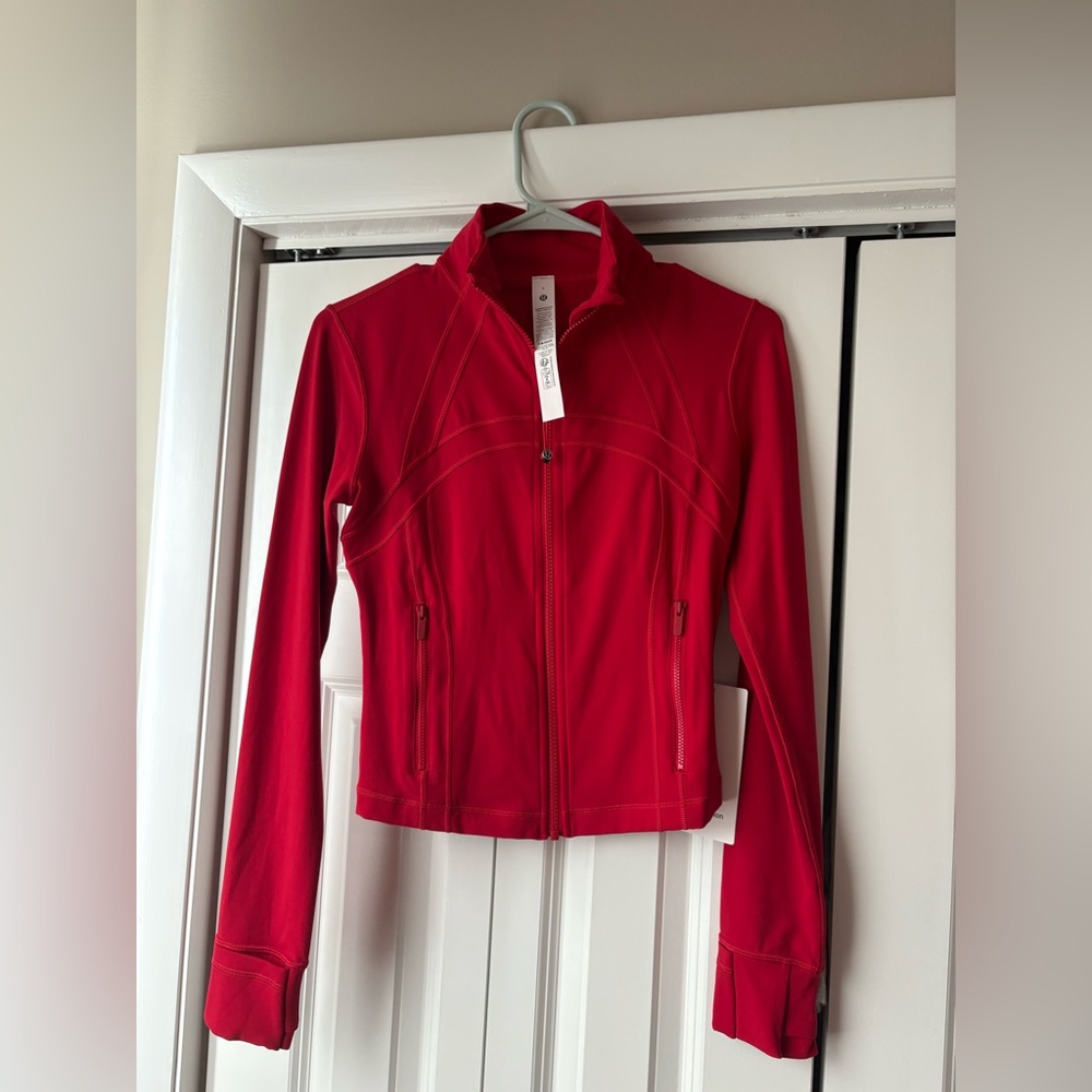 Lululemon Cropped Define Jacket Dark Red NWT